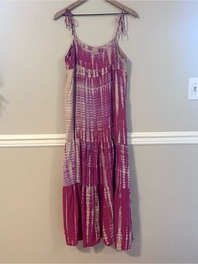 Natalie Martin Women’s Melanie Maxi Dress Size S Pink Tie Dye Sphaghetti Strap
